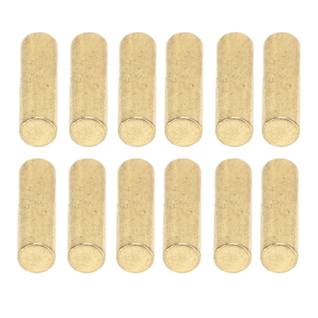 Pickup Magnet Slug Rod, Fine Workmanship 12PCS Compact Size Durable Wear Resistant Iron Electric Guitar Pickup Rods High Hardness For Stringed Instrument Silver,Gold