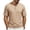 Khaki, variant on Lmueinov Men's Ribbed Henley Short Sleeve T Shirts, Casual Loose Fit Button Placket Solid Color Tops, Versatile Daily Wear Shirts S-3XL