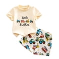 thumbnail image 3 of Angala 2 Piece Outfit For Infant Boys Graphic Print Short Sleeve Crew Neck T Shirt Shorts Set Boy Fall Casual Wear, 3 of 3