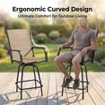 thumbnail image 5 of Homall 2-Piece Beige Bar Height Patio Stools – 360° Swivel Textilene Outdoor Chairs, Weather-Resistant Steel Frame for Balcony, Garden & Poolside, 5 of 7