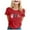 Red, variant on TSADFHJI Peplum Tops for Women Dressy Women's Cancer Printed T Shirt International Publicity Moon Short Sleeved Shirt Xxl Orange