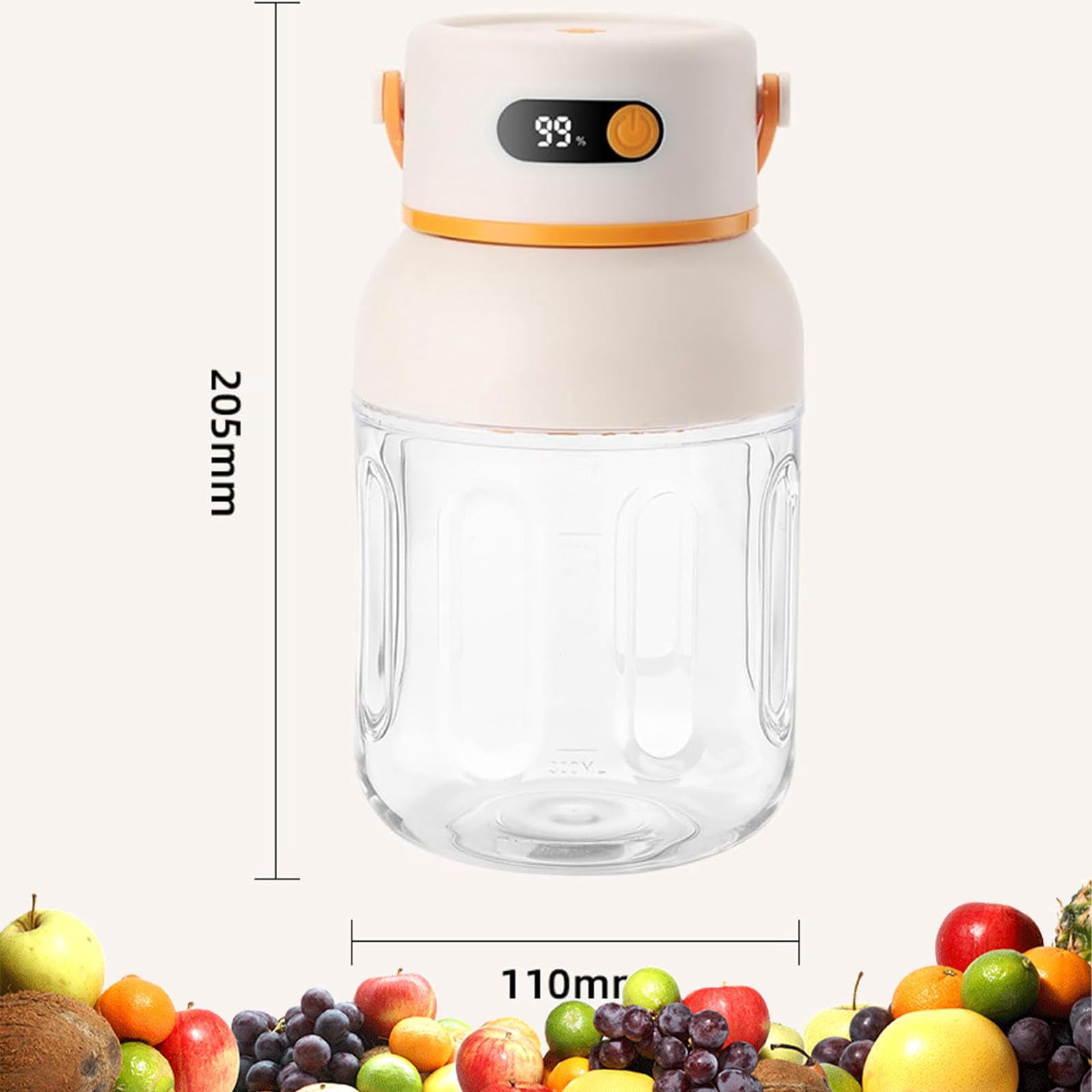 Portable Electric Juicer Cup, Zero Cord Hassle, Wireless Personal JuicerCup USB Rechargeable Blender for Gym Office Travel