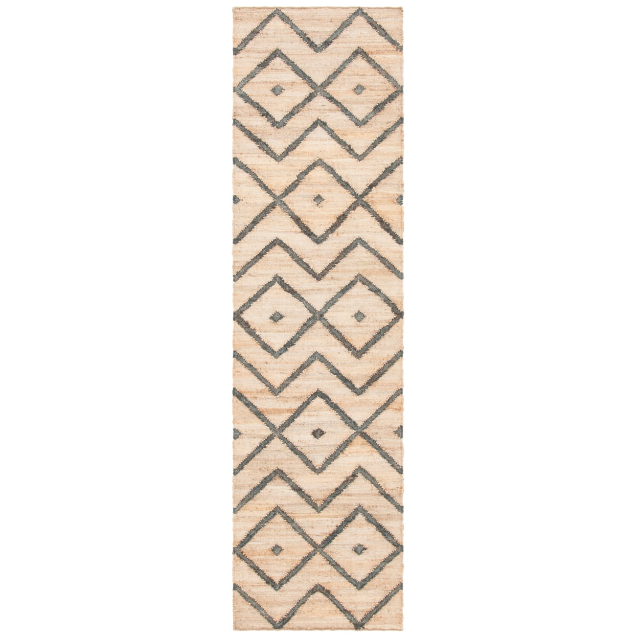 SAFAVIEH Kilim Wesley Geometric Area Rug, Natural/Charcoal, 7' x 7' Square