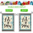 thumbnail image 6 of Winter Small Striped Garden Flag Double Sided Burlap 12 x 18 Inch, Best Choice Let It Snow Christmas Holiday Rustic Yard Outdoor Garden Flags (AD23), 6 of 6