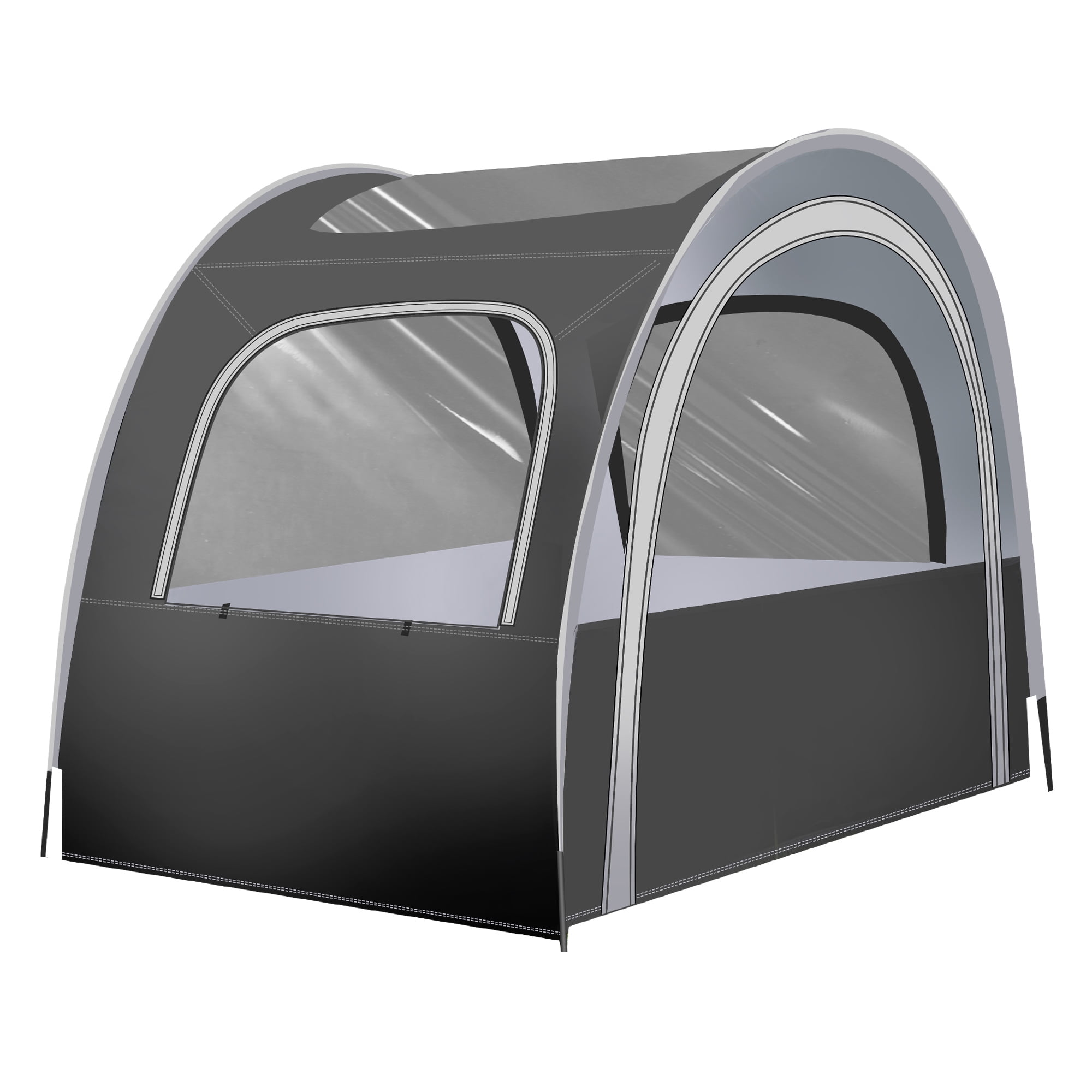 PVC tunnel tent, with super strong rain and windproof and sunshade design, suitable for 3-4 people, featuring a cold condensation-free panoramic skylight, an essential for camping
