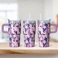 thumbnail image 2 of Flamingo Tumbler with Handle 20OZ Insulated BPA Free Cup Gifts for Women Flamingo Lovers Perfect for Birthday Christmas Presents Daily Hydration, 2 of 6