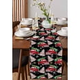 thumbnail image 2 of Table Runners 120 Inches Long Dress Scarves, Black Red Truck Christmas Farmhouse Coffee/Dining/Kitchen Table Runner for Living Room, Xmas Tree Snowflake Winter 13x120 Inch, 2 of 7