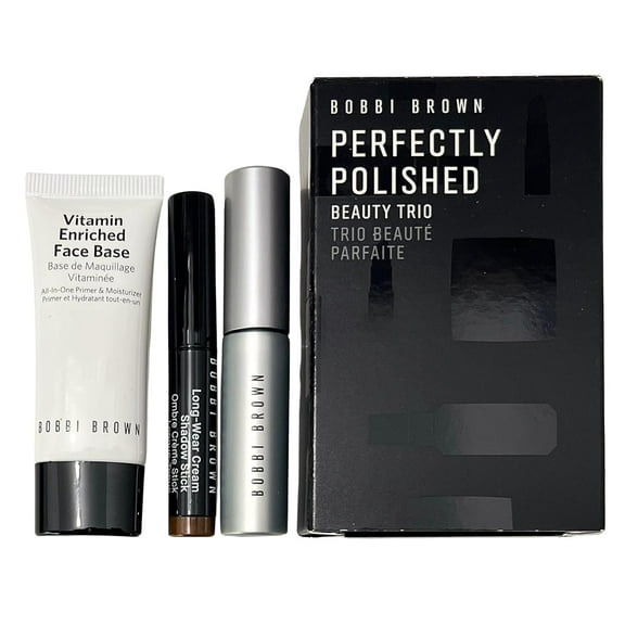 Bobbi Brown Perfectly Polished Travel-Sized Beauty Trio - Face Base, Mascara, and Shadow Stick