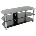 thumbnail image 7 of SDC1000CM-A TV Stand with Cable Management for up to 50", Black Glass and Chrome Legs., 7 of 7