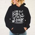 thumbnail image 4 of Nueva moda La vida es mejor en un crucero Sudadera con capucha estampada Unisex Otoño e Invierno Sudadera deportiva suelta Sudadera con capucha Casual Top, 4 of 5