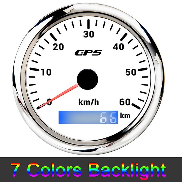 New 85mm Gps Speedometer For Motorcycle With 7 Colors Backlight Speedometer For Boat Car With Gps Sensor