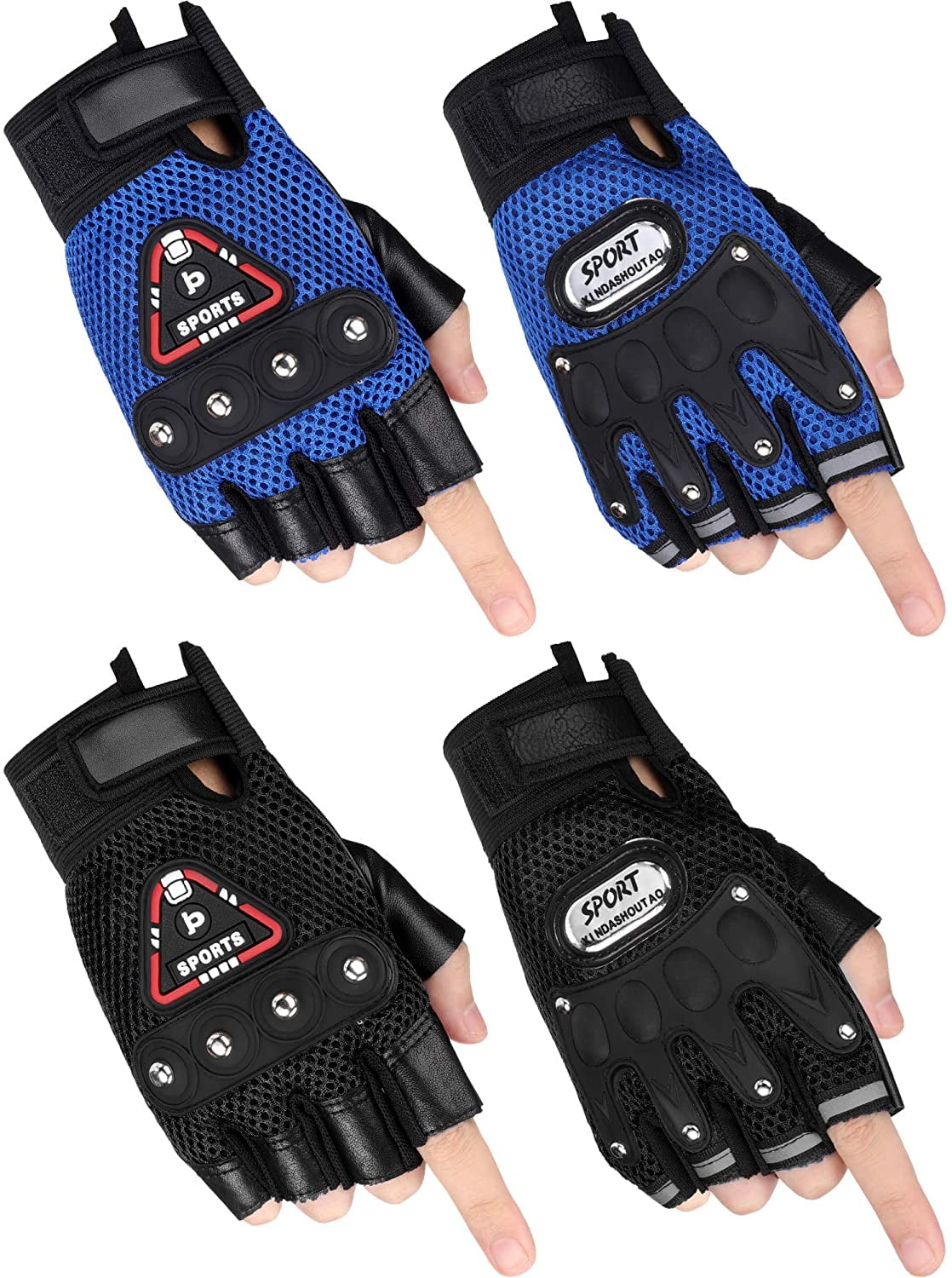 Outdoor Women Men Bicycle Riding Gloves Anti-slip Half Finger Soft Breathable 