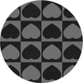 thumbnail image 1 of Ahgly Company Machine Washable Indoor Round Transitional Midnight Gray Area Rugs, 5' Round, 1 of 7