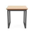thumbnail image 4 of Lesro Gansett Modern Steel Metal Waiting Room Guest End Table in Charcoal and Natural Maple, 4 of 7