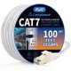 thumbnail image 1 of Cable Ethernet CableGeeker Cat7 blindado 30 m plano blanco, 1 of 8