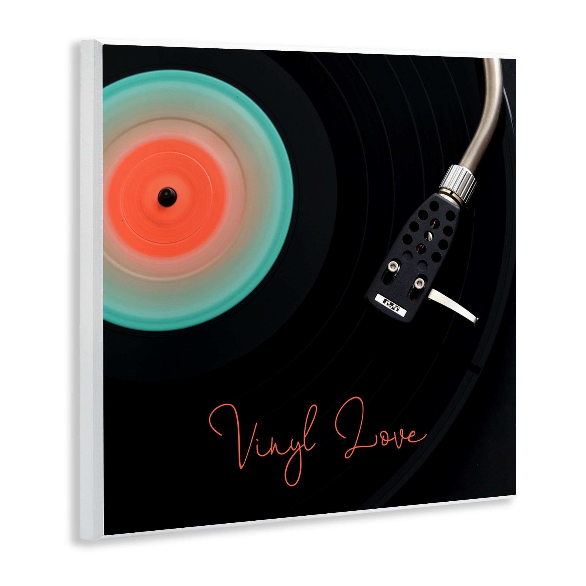 Stupell Industries Spinning Record Vinyl Love Wall Plaque Art, design by Tom Quartermaine