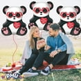 thumbnail image 6 of PMU Valentine's Day Panda Bear 32in Mylar-Foil Balloon (25/pkg)Pkg/1, 6 of 6