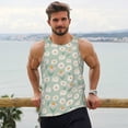 thumbnail image 6 of Picia Daisies Flowers Printed Men’s Performance Tank, Men's Workout Tank Top Moisture-Wicking Tank Top Muscle tee, Breathable Workout Shirt-3X-Large, 6 of 7