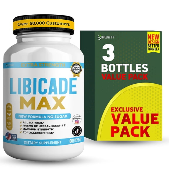 GreenVify Libicade Max Premium Herbal Dietary Supplement for Adults
