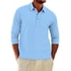 thumbnail image 1 of Camisas de Manga Larga Casual Color Sólido Top de Moda con Collar de Solapa, 1 of 7