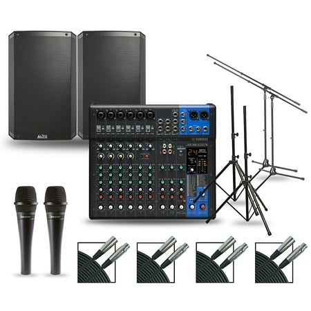 Yamaha Complete PA Package with MG12XUK Mixer and Alto TS3 Speakers 15" Mains