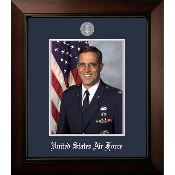 Campus Images AFPLG002 8 x 10 in. Patriot Frames Air Force Portrait Legacy Black Cherry Frame with Silver Medallion