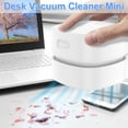 thumbnail image 2 of Desktop Vacuum Cleaner 13500 RPM Powerful Rechargeable Mini Table Dust Sweeper with 1400mAh Battery Cordless Silent Portable for Home Office Car, 2 of 9