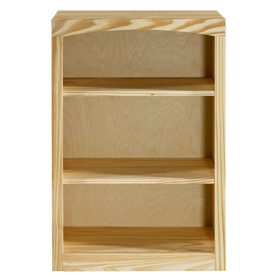 Arch Haven Traditional Unfinished Pine Bookcase, Rectangular