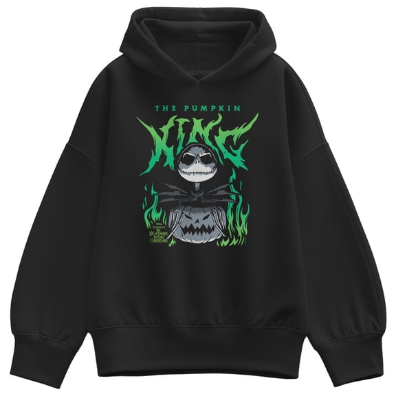 The Nightmare Before Christmas - Pumpkin King Metal Oversized Fleece Hoodie Sweatshirt