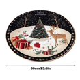 thumbnail image 4 of Tuvgenk Black Christmas Tree Round Rug 60x60cm Warm Non Slip Festive Durable Carpet for Living Room, 4 of 5