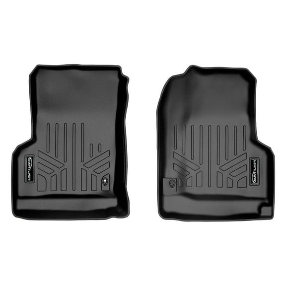 SMARTLINER Custom Fit Floor Mats 1st Row Liner Set Black Compatible With 1997-2006 Jeep Wrangler Unlimited 4 Door and 2 Door Models
