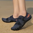 thumbnail image 2 of lnmuld Men Women Barefoot Shoes, Breathable Mesh Strap-On Shoes for Water Yoga Fitness Hiking Color:Dark Blue,Size:6, 2 of 8