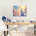 thumbnail image 5 of Fuzoiu Sunshine Colorful Cloud Rabbit Print Canvas Wall Art for Bathrooms,Wall Decor for Bedroom,Framed Artwork for Wall,Modern Wall Decorations Prints Picture for Kitchen Home, 5 of 6
