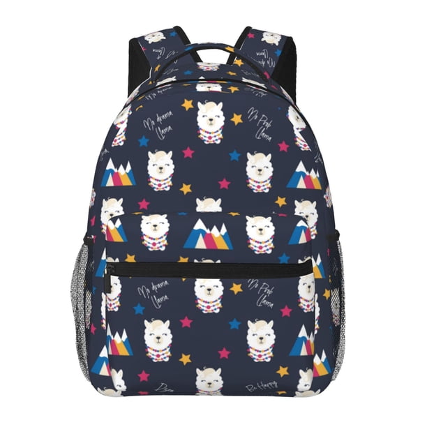 Disketp Llamas 1 Mochila Estampada para Hombre y Mujer – Mochila Ligera Clásica con Múltiples Bolsillos para Universidad, Trabajo y Viajes-One Size