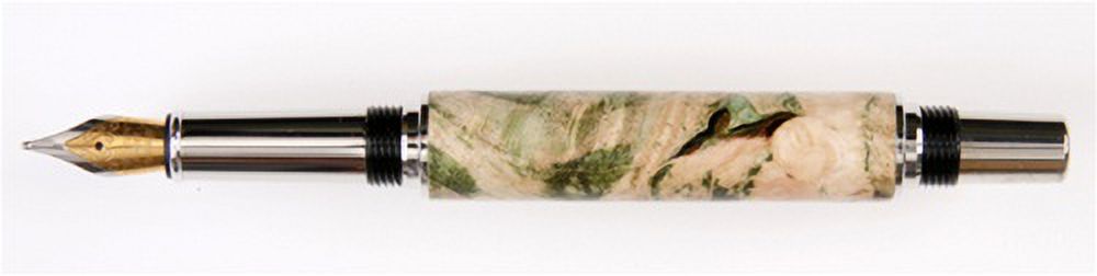Baron Fountain Pen - Green Maple Burl