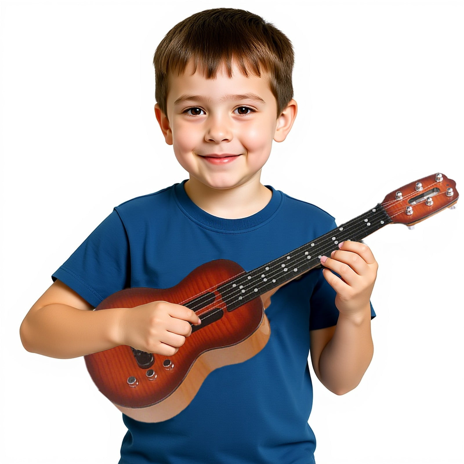 EazyTech Kids Touch-Sensitive Ukulele Guitar Toy with Realistic Tuning Buttons, Musical Learning Instrument for Early Childhood Education, Interactive Play with Sound Effects, Ideal Gift for Ages 3+
