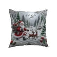 thumbnail image 2 of Christmas Pillow Cover Printed Santa Claus Reindeer Holiday Home Decor Pillow Case for Sofa Bedroom Festive Seasonal Decorations, 2 of 5