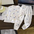 thumbnail image 2 of UAYOTSE Toddler Unisex Duck Printed Long Sleeve Pajama Set Crew Neck Pullover Top and Elastic Cuff Sleep Pants Sleepers Size 12-18 Months, 2 of 4