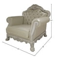 thumbnail image 2 of Synthetic Leather Armchair - Bone White, Model, Tight Back Cushion, 8" Floor , 220lbs Capacity Chair In White Leather, Pattern, Loose 46 In. Package Depth, 29" Height, 2 of 5