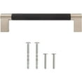 thumbnail image 3 of Stone Harbor Hardware Urban Cabinet Pull, 128 Millimeters, Matte Black with Satin Nickel Ends, 3 of 3