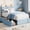 Velvet Blue led, variant on Twin Size Bed Frame with 2 Flexible Drawers, Upholstered Platform Bed Frame with Bookcase Headboard and LED Lights, Bed, Easy Assembly, Noise Free, Velvet Pink