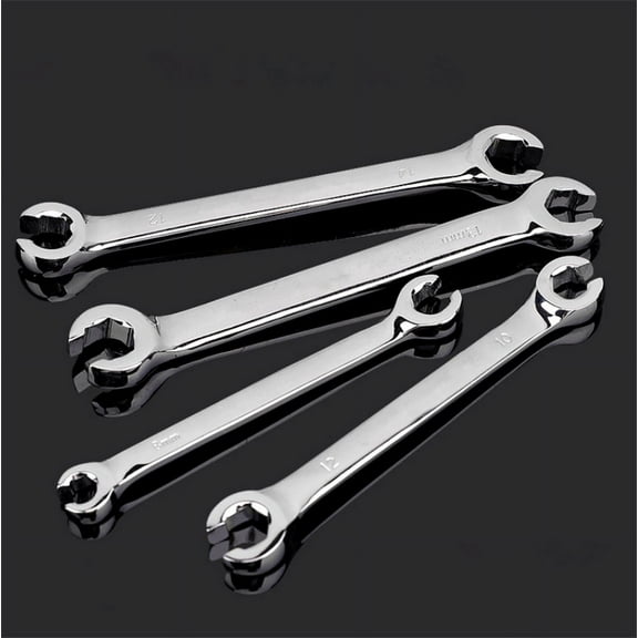 6Pcs Metric Flare Nut Spanners Wrench Kit 6mm-19mm For Gas Brake AC Diesel Lines