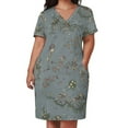 thumbnail image 3 of Vestido de noche holgado con diseño de esqueletos y guirnaldas para mujer traje elegante de cóctel con bolsillos, 3 of 7