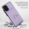 thumbnail image 7 of ELEHOLD Case for Samsung Galaxy A51 4G,Business PU Leather Stand Case with Card Holder & Ring Holder,Violet, 7 of 7