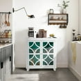 thumbnail image 3 of Costway Armoire de Rangement de Cuisine Buffet avec Portes en Verre et Étagère Réglable Vert, 3 of 10