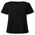 thumbnail image 2 of T-shirt à Manches Courtes pour Femmes, Hauts Grande Taille, Tunique Décontractée à Col en V, Blouse Ample, 2 of 2