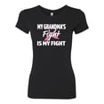 thumbnail image 2 of Wild Bobby My Grandma's Fight Is My Fight | Breast Cancer Pink Ribbon Fight Family Support Breast Cancer Awareness Women Slim Fit Junior Tee, 2 of 6