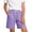 Purple, variant on Cethrio Girls Casual Shorts Size 14-16, Elastic Waist Knee Length Knitting Cotton Summer Kids Shorts Pink Size 14-16