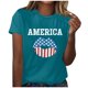 thumbnail image 1 of Blusa informal de manga corta con cuello redondo y estampado suelto de verano para mujer con estilo OAVQHLG3B Store  lin121212, 1 of 4