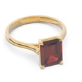 thumbnail image 3 of 2.50 Carat Shiny Emerald Cut Garnet Gemstone Wedding Ring for Ladies Solid 18K Yellow Gold Size 5 by Diamond-Capitals, 3 of 8